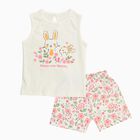Infants' 100% Cotton Short Set, Off White, small image number null