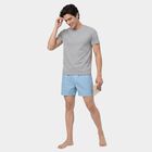 Men's Light Blue Classic Fit Printed Boxers, Light Blue, small