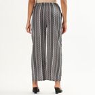 Women's Black and White Printed Wide-Leg Palazzos, Black, small image number null