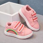 Girls Pink Velcro Strap Sneakers, Pink, small