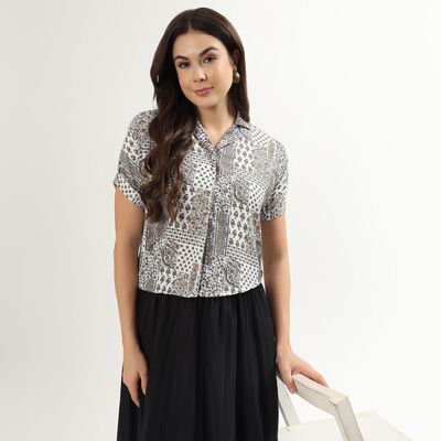 Women's Off White Classic Collar Classic Shirt