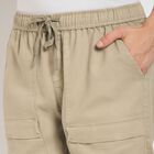 Men's Slim Fit Casual Trousers, हल्का ग्रे, small image number null