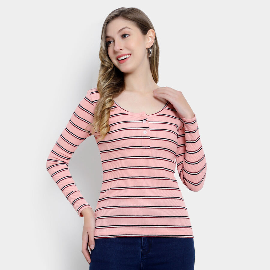 Stripes Top, Pink, large image number null