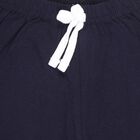Infants' Navy Cotton Round Neck Solid Baba Suit, Navy Blue, small image number null