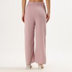 Women's Dusty Rose Balloon-Fit Textured Harem Pants, Pink, small