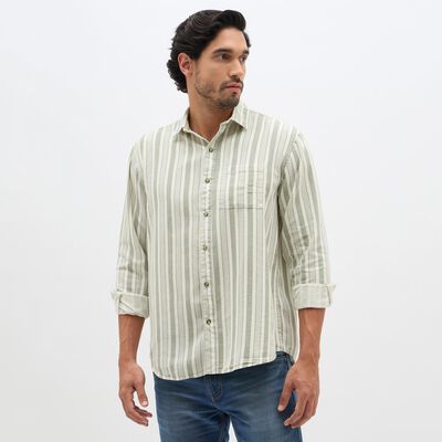 Men's Light Sage Green Classic Casual Shirt