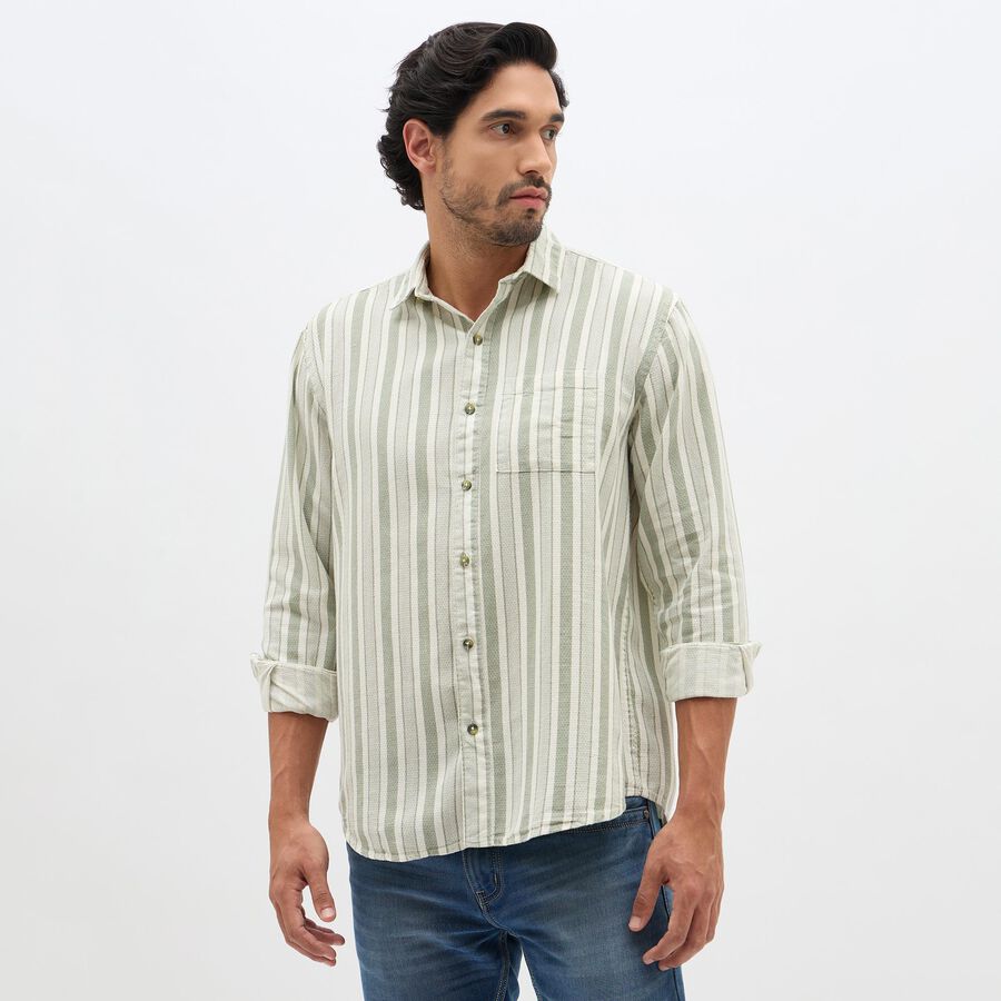 Men's Light Sage Green Classic Casual Shirt, Light Green, large image number null