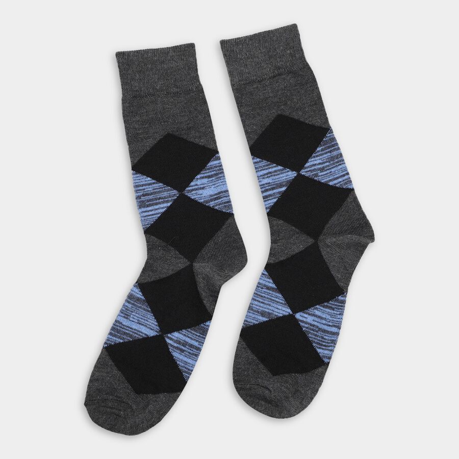 Men's Socks (Pack of 3), चारकोल, large image number null