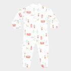 Infants Cotton Printed Bodysuit, White, small image number null