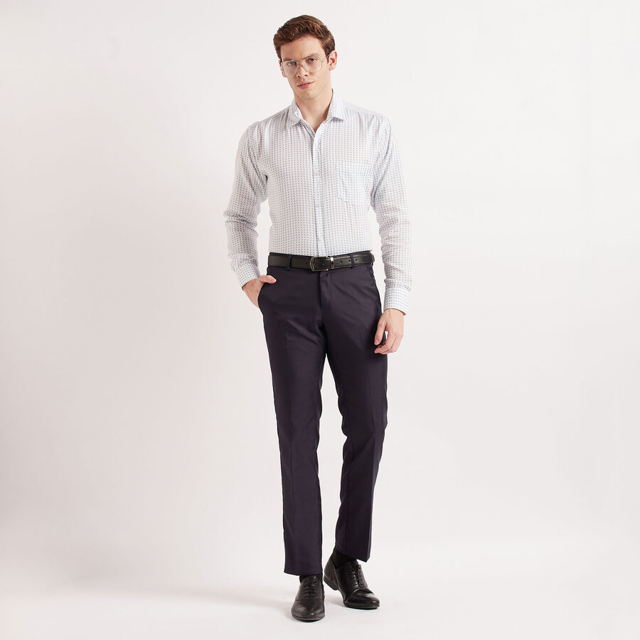 Printed Formal Shirt, White, large image number null