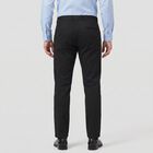 Men's Black Slim Fit Flat-Front Chino Trousers, काला, small