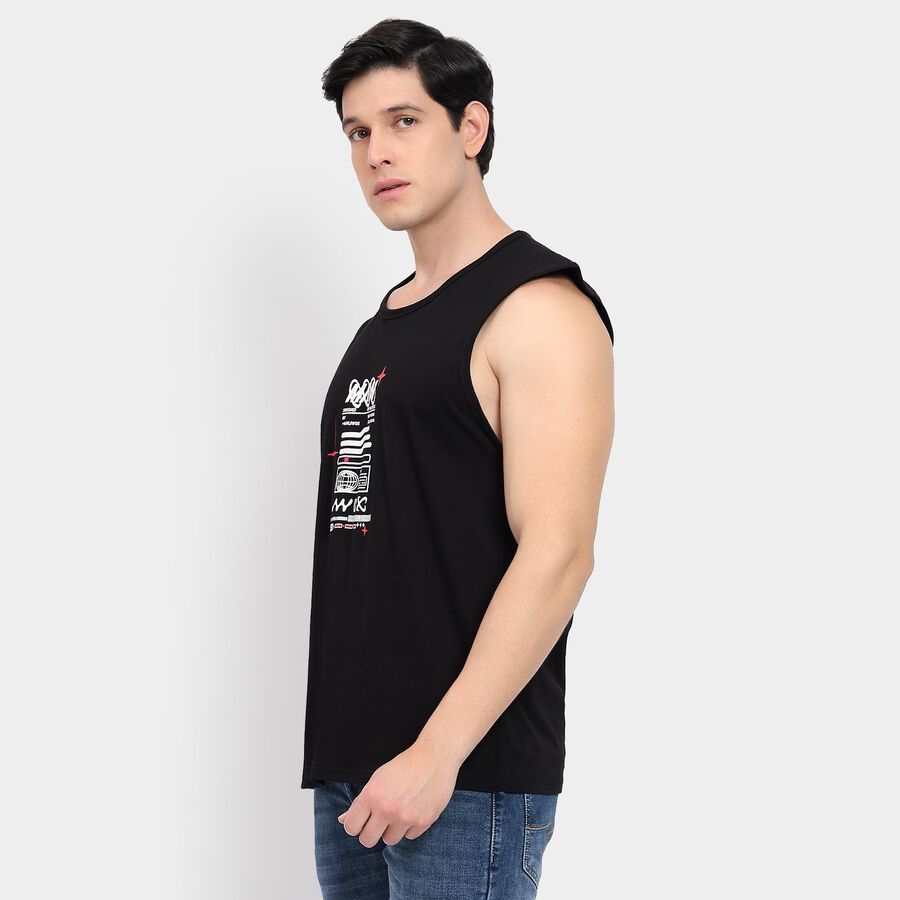 Men's 100% Cotton T-Shirt, Black, large image number null