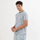 Men's Light Blue Round Neck Printed T-Shirt, Light Blue, small image number null