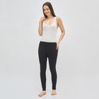 Women's Black Thermal Leggings, Black, small image number null