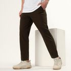 Men's Slim Fit Casual Cotton Trousers, Olive, small