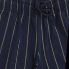 Boys' Dark Navy Blue Striped Elastic Waist Pyjama, Navy Blue, small image number null