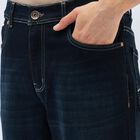 Men's Dark Indigo Slim Fit Jeans, गहरा नीला, small image number null