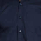 Cotton Solid Casual Shirt, Navy Blue, small image number null