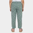 Girls Light Green Regular Fit Heart Printed Pyjama, Light Green, small