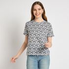 Ladies' Round Neck T-Shirt , Black, small