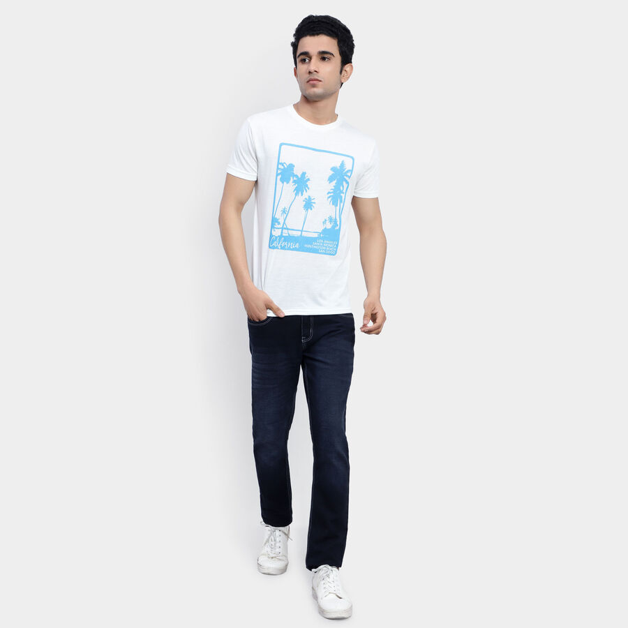 Round Neck T-Shirt, White, large image number null