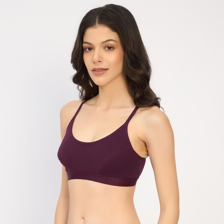 Ladies' Bra, Wine, large image number null