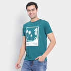 राउंड नेक टी-शर्ट, टील ब्लू, small image number null