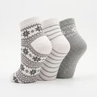Women's Assorted Regular Fit Patterned Ankle Pack of 3 Socks, Assorted, small
