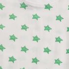 Boys White Cotton Round Neck Star Printed Night Suit, सफ़ेद, small