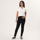Women's White Polo Neck Solid Polo T-Shirt, सफ़ेद, small