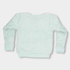 Girls Light Mint Green Crew Neck Casual Sweatshirt, Light Green, small image number null