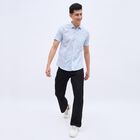 Men's Light Blue Cotton Regular Collar Casual Shirt, हल्का नीला, small image number null