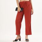 Women's Rust Balloon Fit Solid Harem Pants, Rust, small image number null
