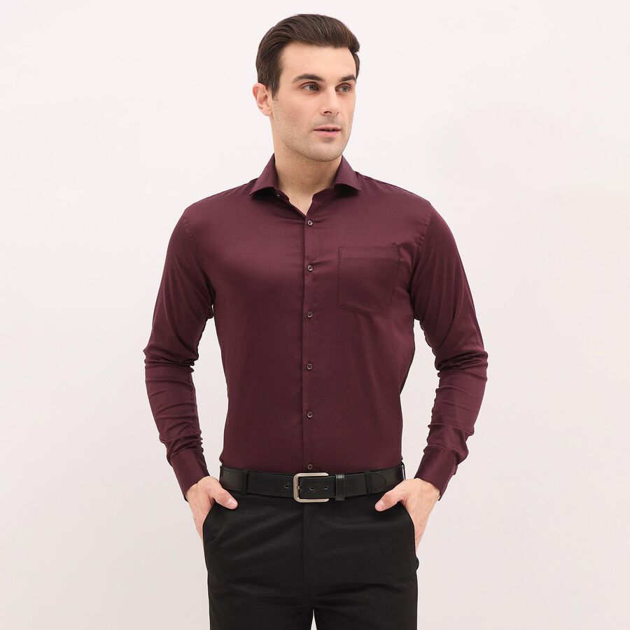 Men's Formal Shirt, वाइन, large image number null