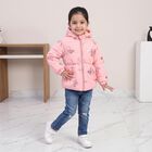 Girls Pink Hooded Puffer Jacket, Light Pink, small