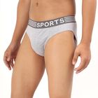 Men's V-Cut Briefs , Melange Light Grey, small image number null