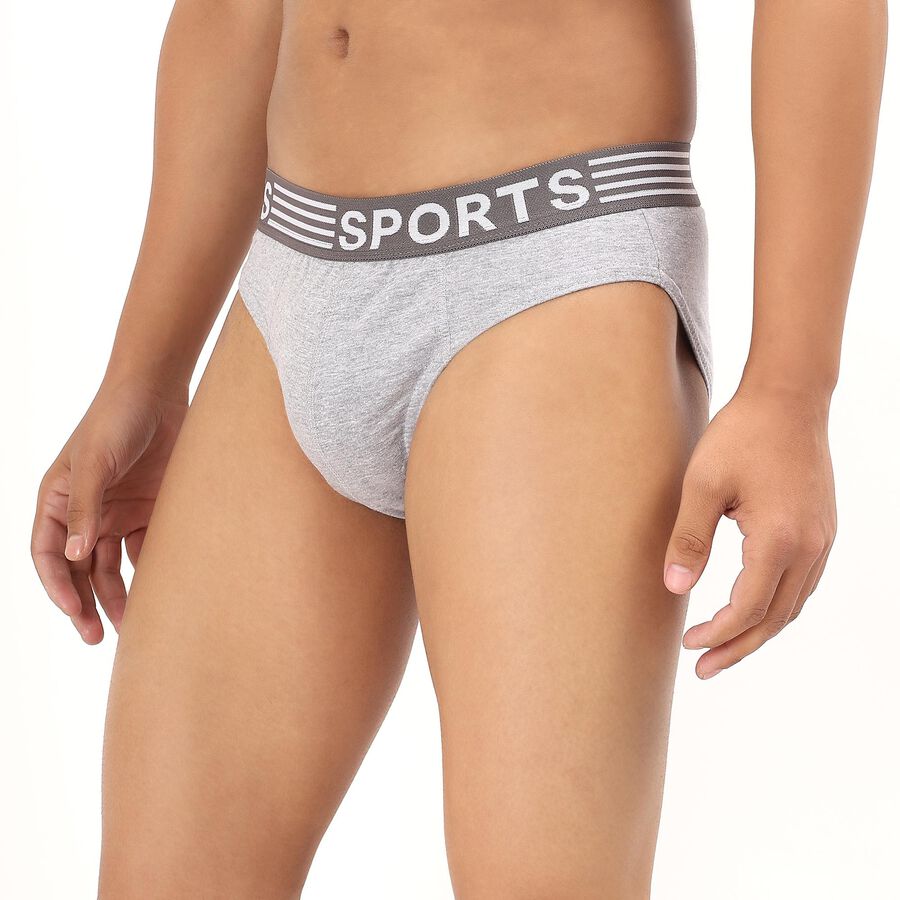 Men's V-Cut Briefs , Melange Light Grey, large image number null