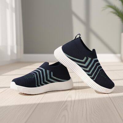 Boys' Navy Blue Slip-On Sneakers