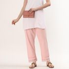 Women's Light Pink Regular Fit Solid Palazzos, हल्का गुलाबी, small
