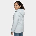 Girls Light Blue Hooded Casual Jacket, Light Blue, small image number null