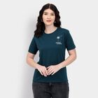 Ladies' Round Neck T-Shirt, गहरा हरा, small