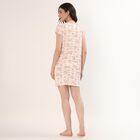 Women's Peach V-Neck Minimalist Nighty, Peach, small