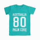 Boys Teal Green Crew Neck Casual T-Shirt, Dark Green, small