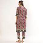 Women's Burgundy Solid Ethnic Set, Wine, small