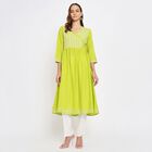 Ladies' Kurta Pyjama Set, Olive, small image number null