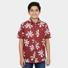 Boys Brown Cotton Classic Casual Shirt, Brown, small