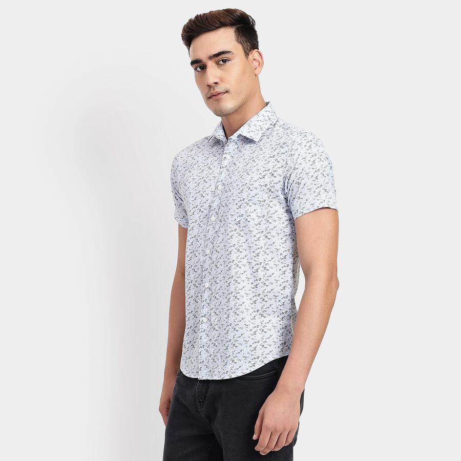 Men's 100% Cotton Casual Shirt, हल्का नीला, large image number null