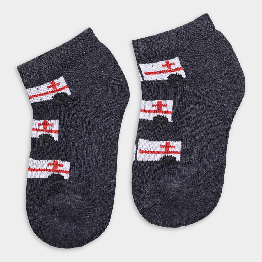 Boys' Socks (Pack of 2), Light Grey, large image number null