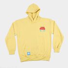 Boys Yellow Hoodie Neck Graphic Print Sweatshirt, Yellow, small