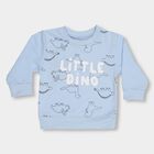 Infants Light Blue Crew Neck Casual Sweatshirt, हल्का नीला, small image number null